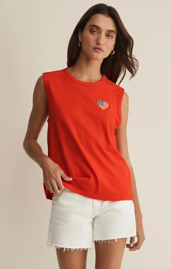 Flag Patch Muscle Tank