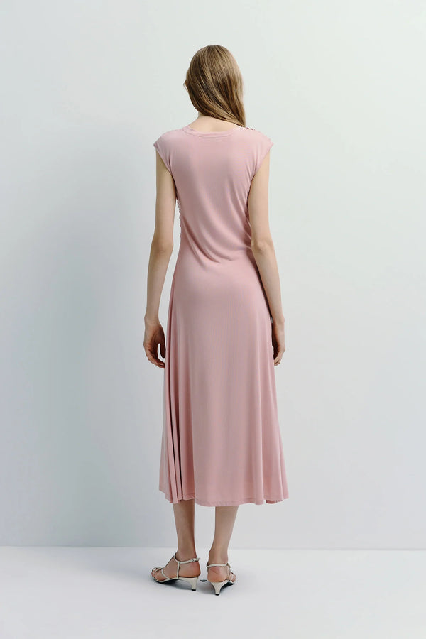 Gianna Cupro Midi Dress Pink / M Gianna Cupro Midi Dress Pink / M