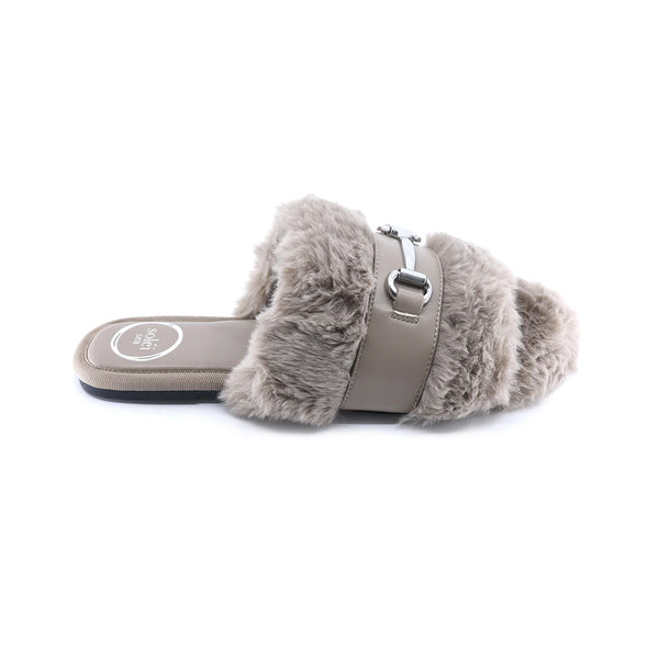 Hanni Belted Fur Clog