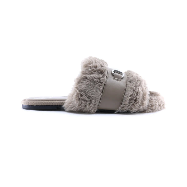 Hanni Belted Fur Clog