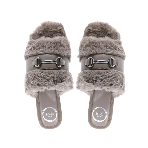 Hanni Belted Fur Clog