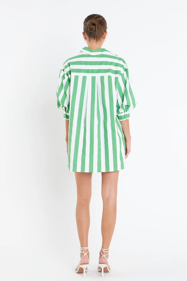 Big Stripe Shirt Dress