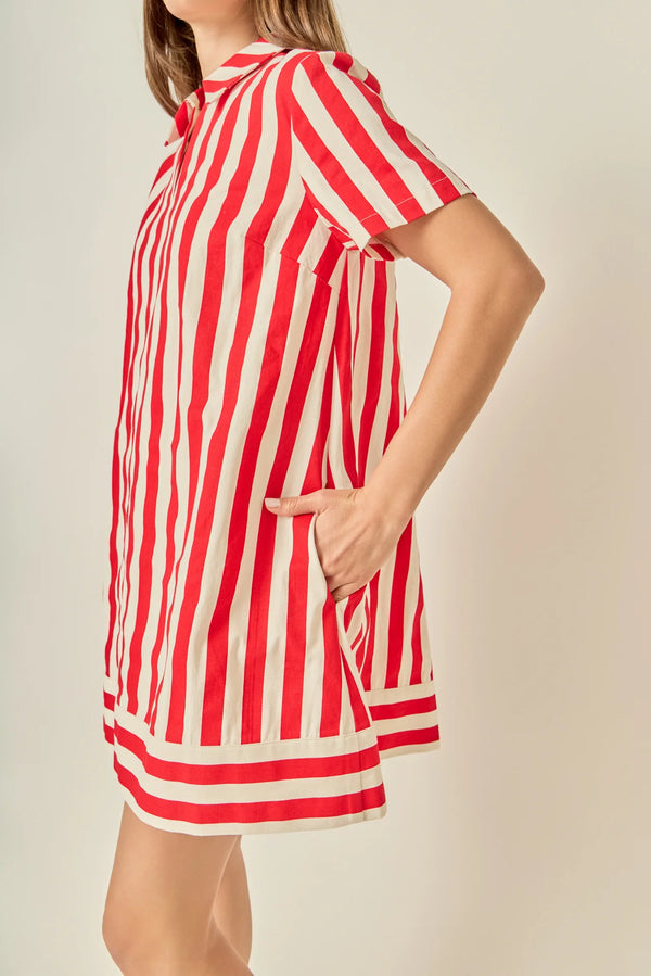 Coastal Stripe Mini Dress