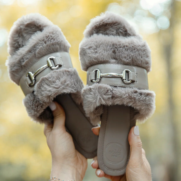 Hanni Belted Fur Clog