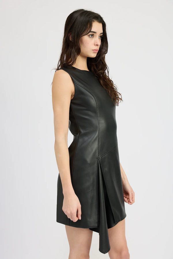 Vegan Leather Mini Dress