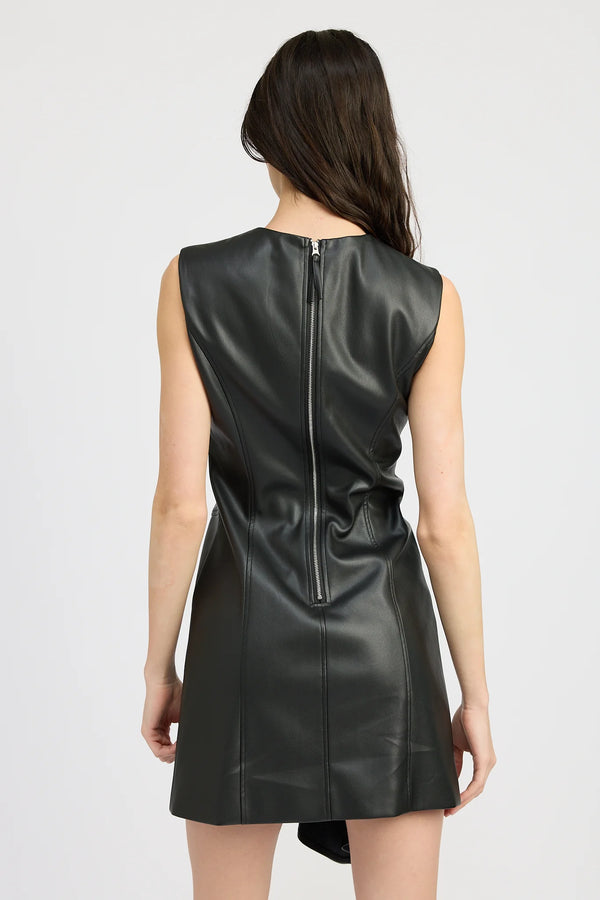 Vegan Leather Mini Dress