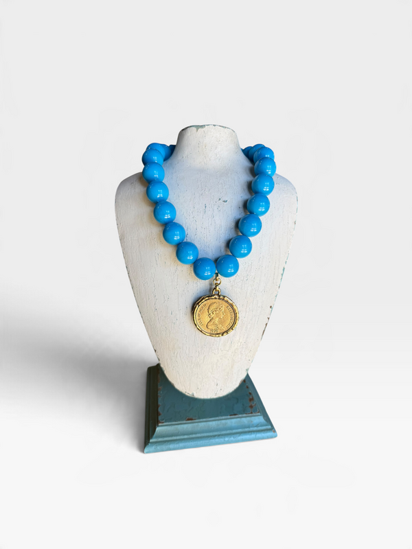 Turquoise Necklace with Medallion