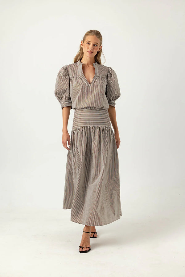 Stripe Celeste Skirt