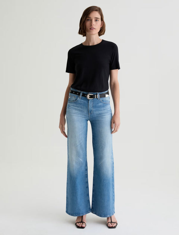 Saige Wide Leg AG-ed Mid-Rise Fit Denim