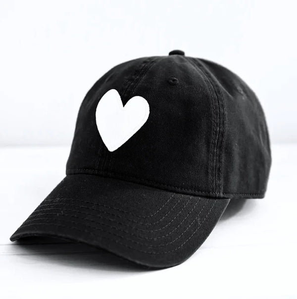 Baseball Hat Heart Patch