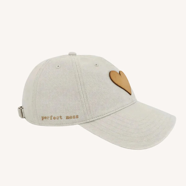 KR Imperfect Leather Heart Hat