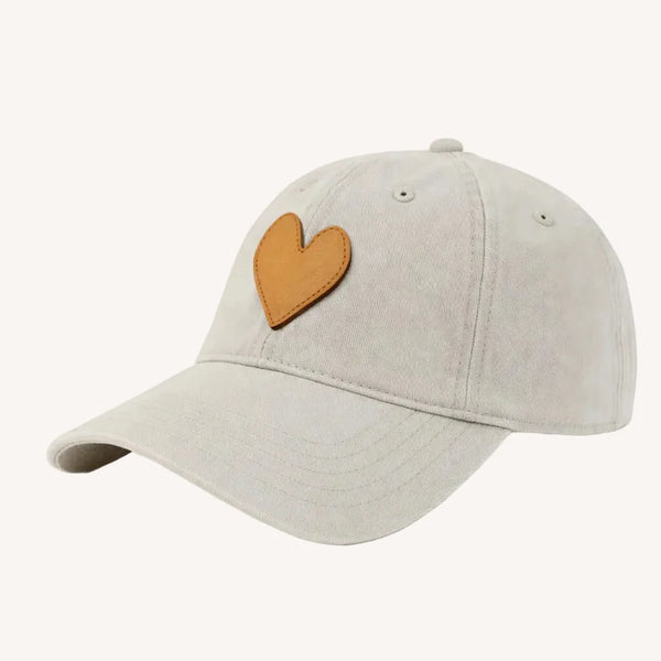 KR Imperfect Leather Heart Hat