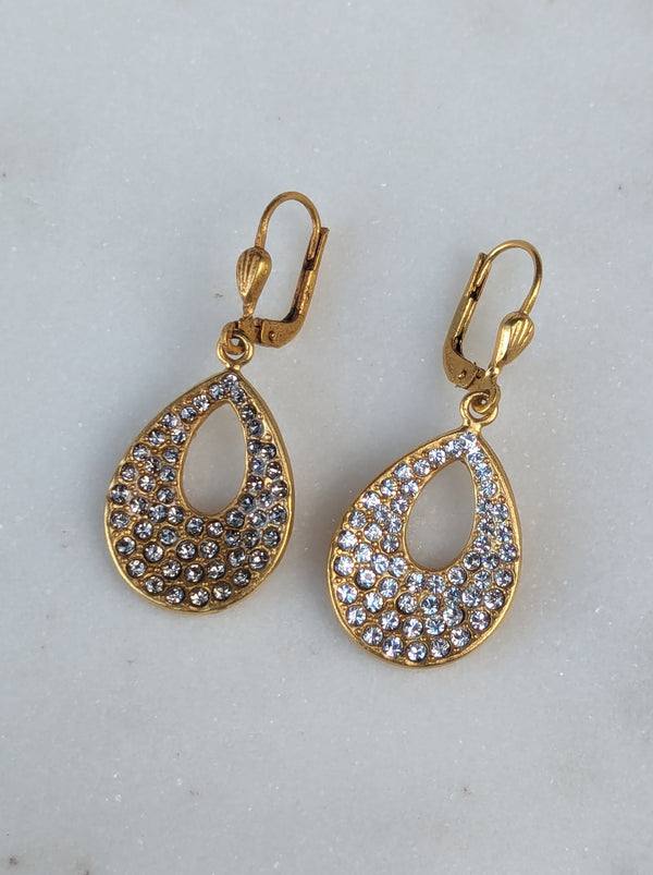 Teardrop Rhinestone Earrings