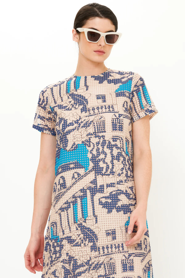 Short Sleeve Shift Maxi Dress