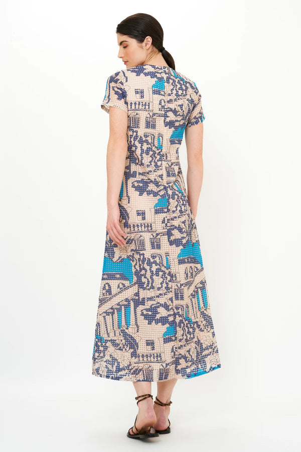 Short Sleeve Shift Maxi Dress