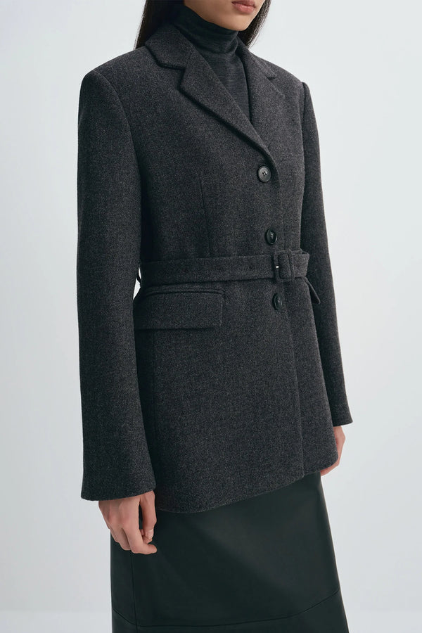 Roan Belted Wool Blazer
