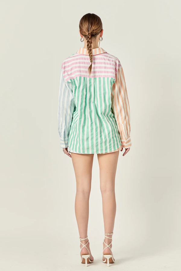Colorblock Stripe Shorts