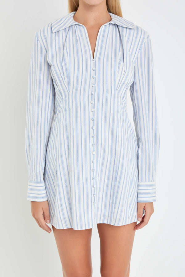 Collar Shirt Mini Dress