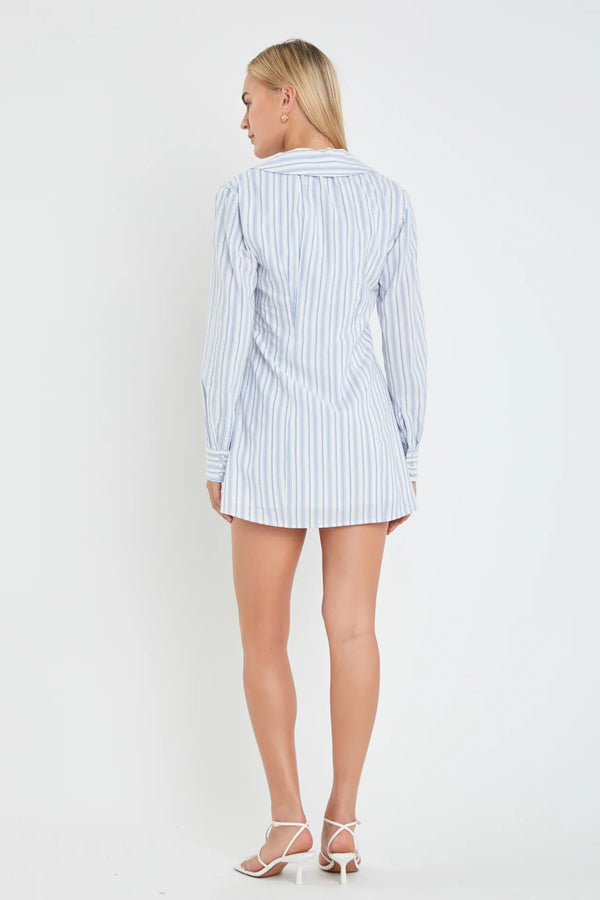 Collar Shirt Mini Dress