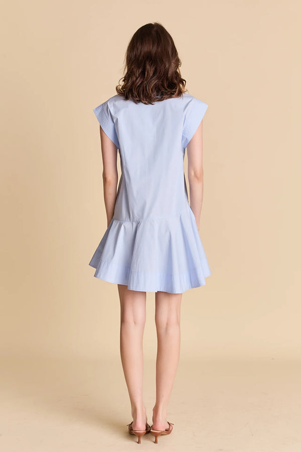 Collar Flare Skirt Dress