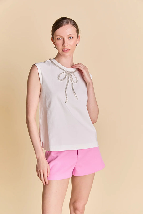 Soft Glimmer Bow Top