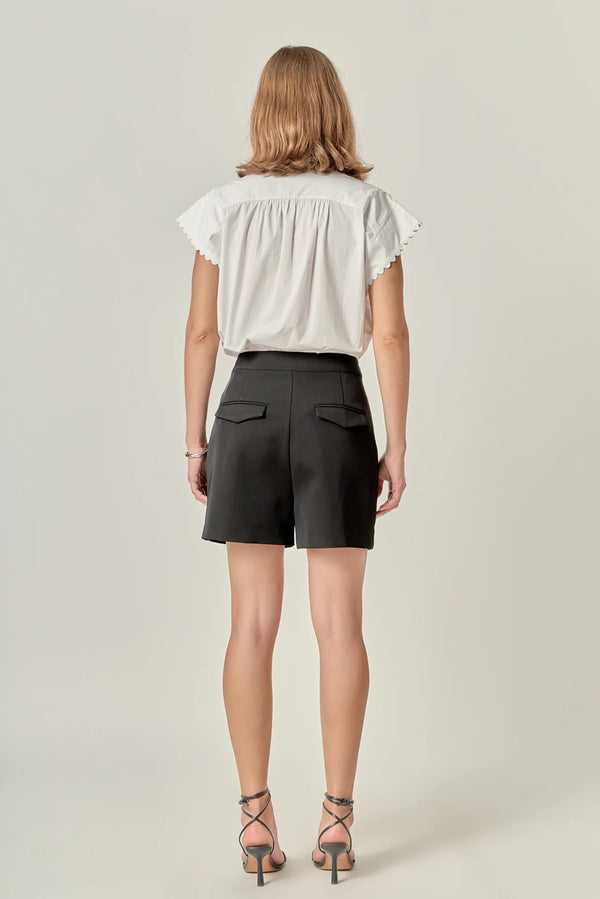 Ric Rac Detailed Short Sleeve Shirt