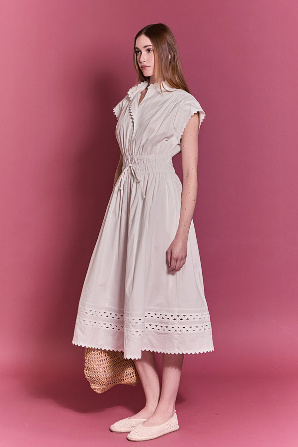 Scallop Ric Rac Midi Dress