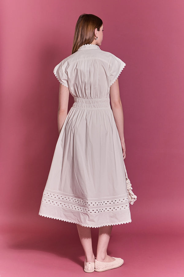 Scallop Ric Rac Midi Dress