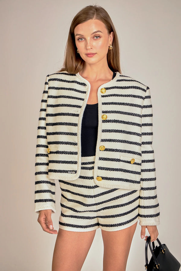 Stripe Tweed Jacket