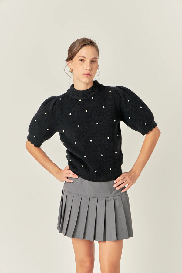 Scallop Embellishment Knit