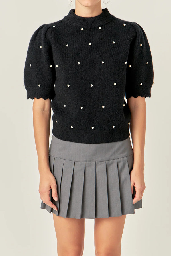 Scallop Embellishment Knit