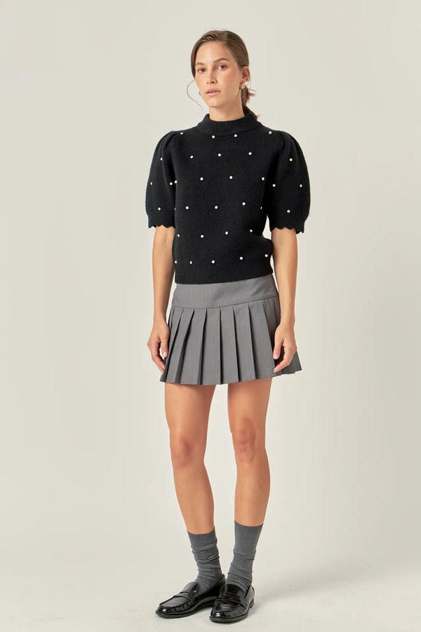 Scallop Embellishment Knit