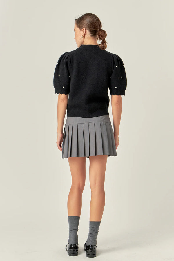 Scallop Embellishment Knit