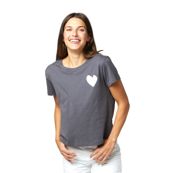 Suke Tee Contrast Imperfect Heart