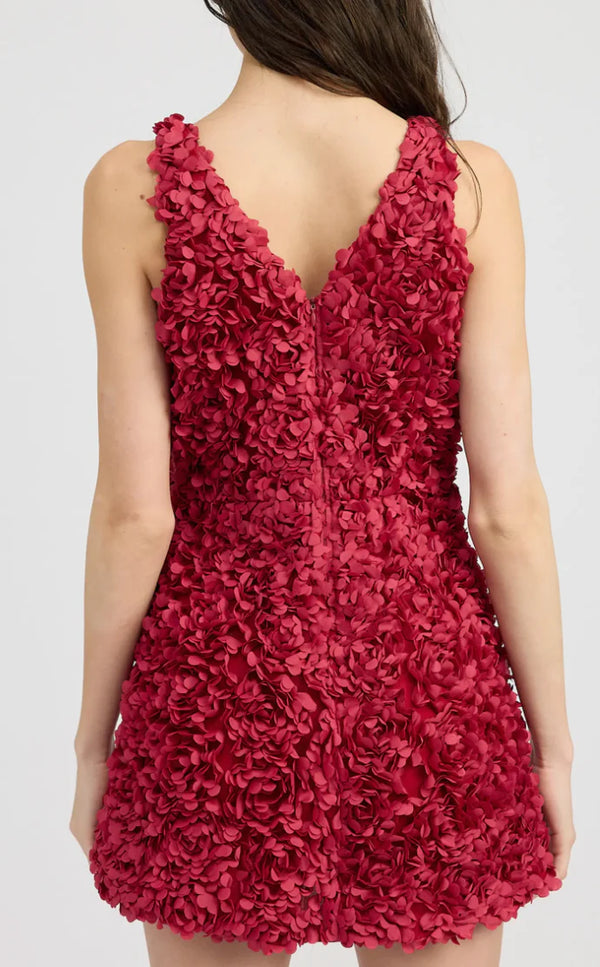 3D Floral Fitted Shift Dress