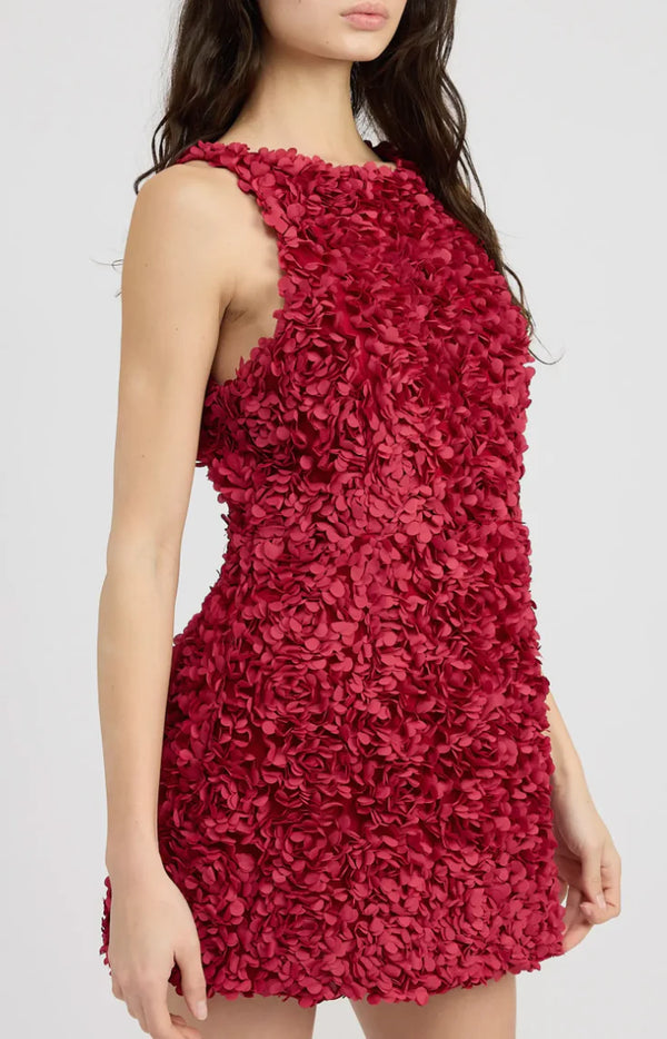 3D Floral Fitted Shift Dress