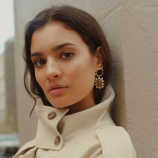 Fulton Double Drop Earrings