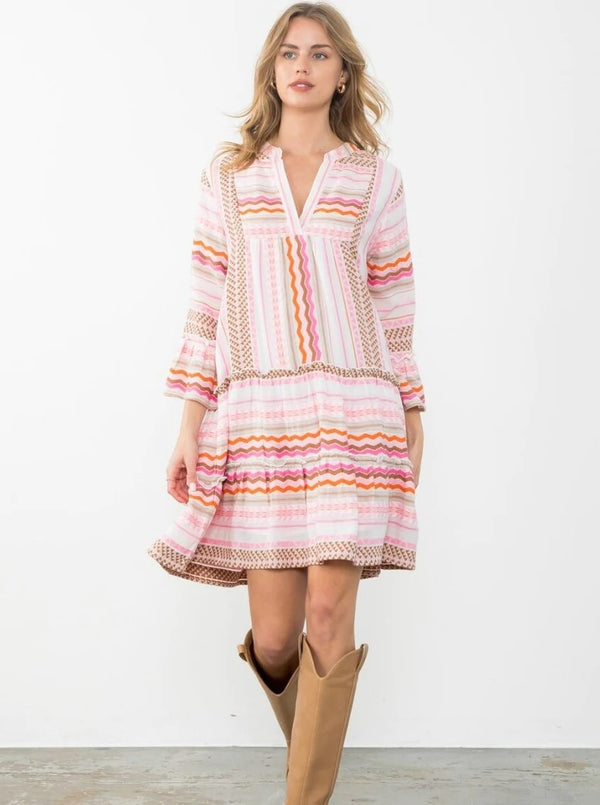 Tiered Pattern Dress