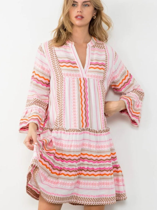 Tiered Pattern Dress