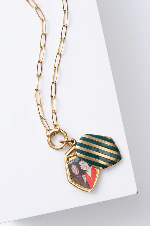 Timeless Stripe Locket