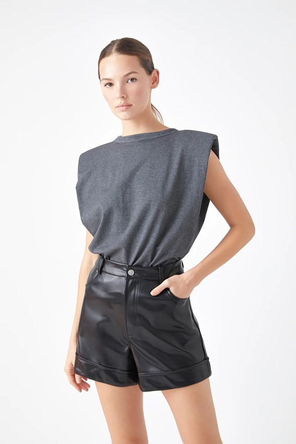 Padded Shoulder T-Shirt