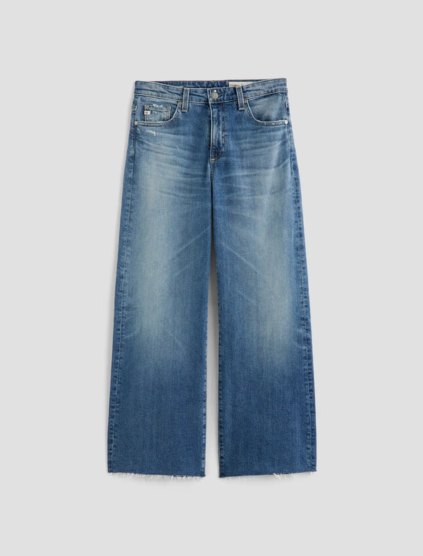 Saige Wide Leg Crop AG-ed Mid-Rise Wide Leg Denim