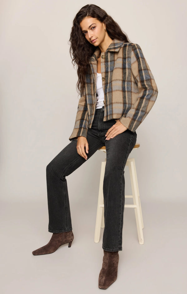 Petra Plaid Cropped Jacket