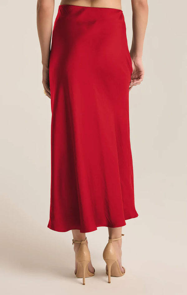 Europa Luxe Sheen Midi Skirt