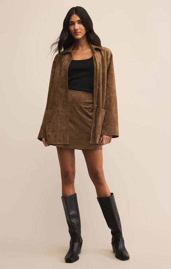 Ciera Faux Suede Mini Skirt