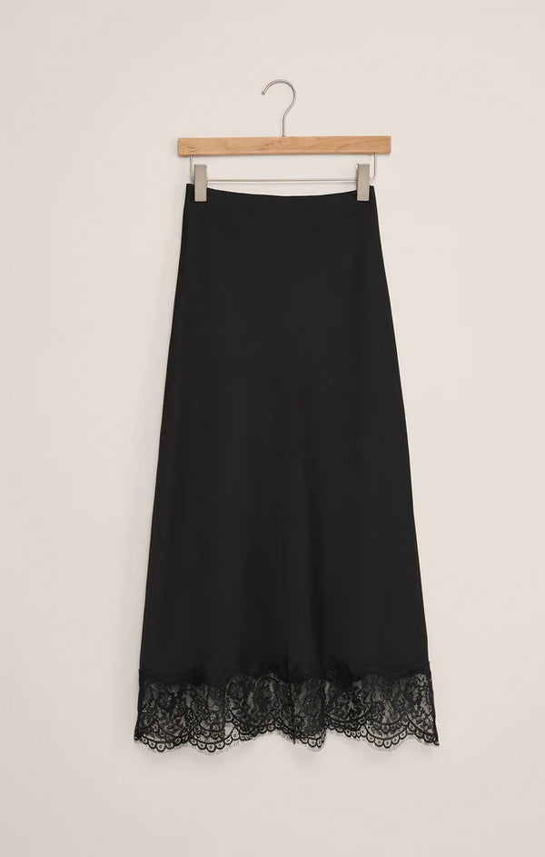 Cinder Lace Satin Midi Skirt