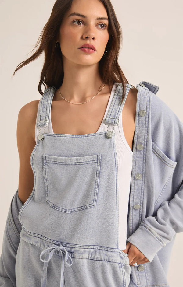 The Knit Denim Overalls