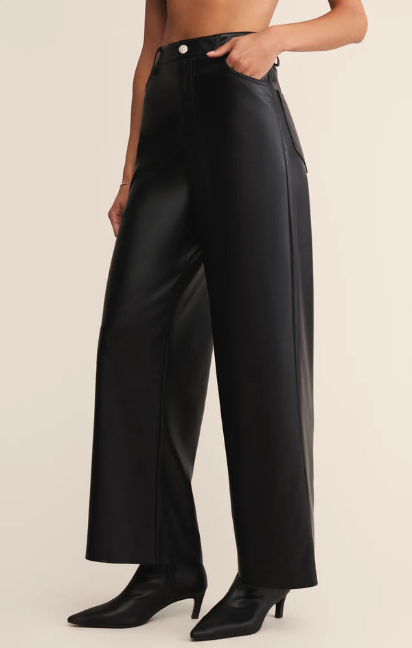 Marli Wide Leg Leather Pant