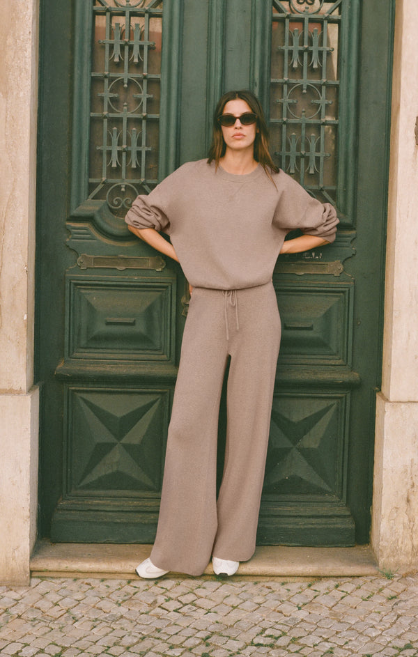 Take It Easy Wide Leg Sweater Pant