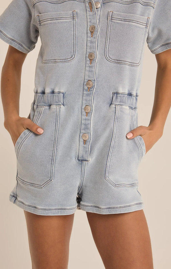 Elias Denim Romper